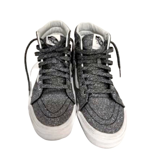 Vans SK8 Gray Glitter High Tops Sz 8 - Picture 2 of 6